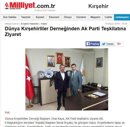 YEREL VE ULUSAL BASINIMIZA TEŞEKKÜRLER